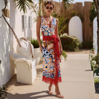 Neck One-piece Swimwear