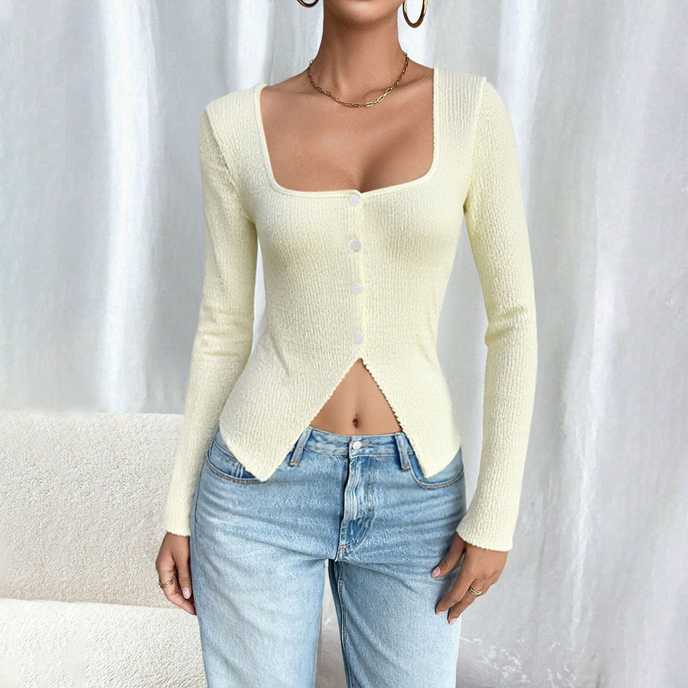 Women's Cropped Long-Sleeve Top