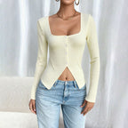 Women's Cropped Long-Sleeve Top