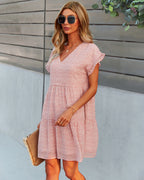 Printed A-Line Loose Chiffon Dress
