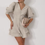 Cotton Linen A-Line Dress