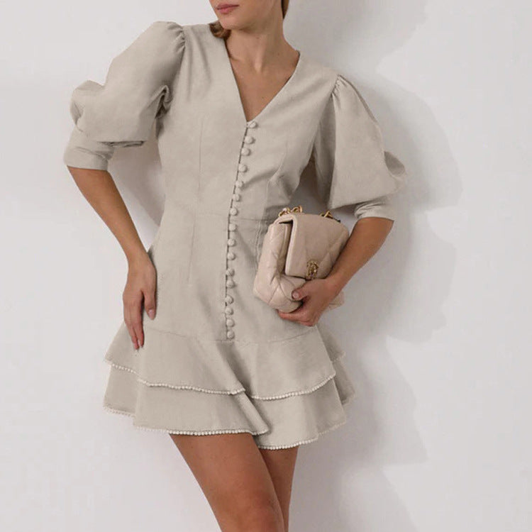 Cotton Linen A-Line Dress