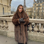 Women's Plush Faux-Fur Coat
