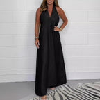 Deep-V Sleeveless Dress