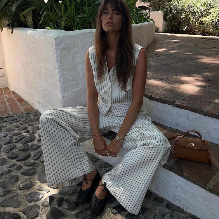 Striped Vest & Trousers Set