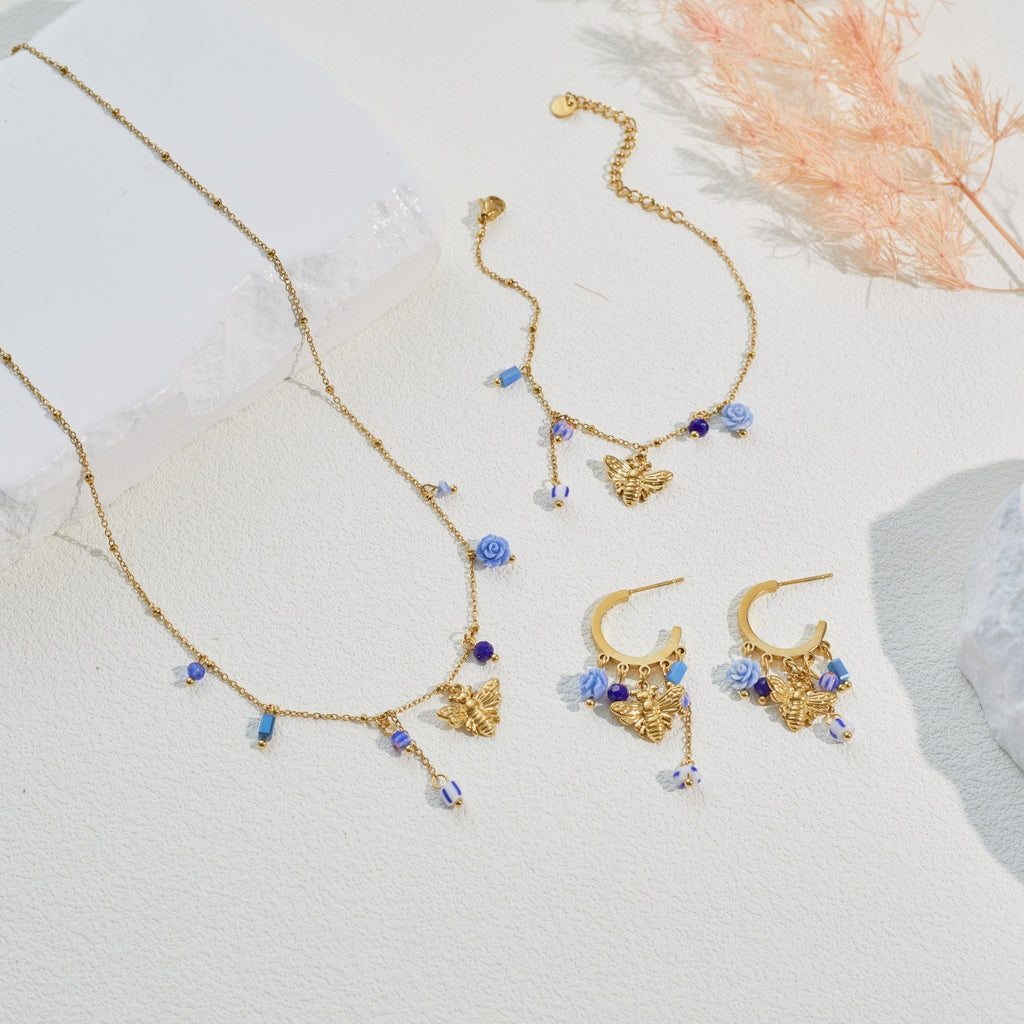 Women's Bee Floral Jewelry Set