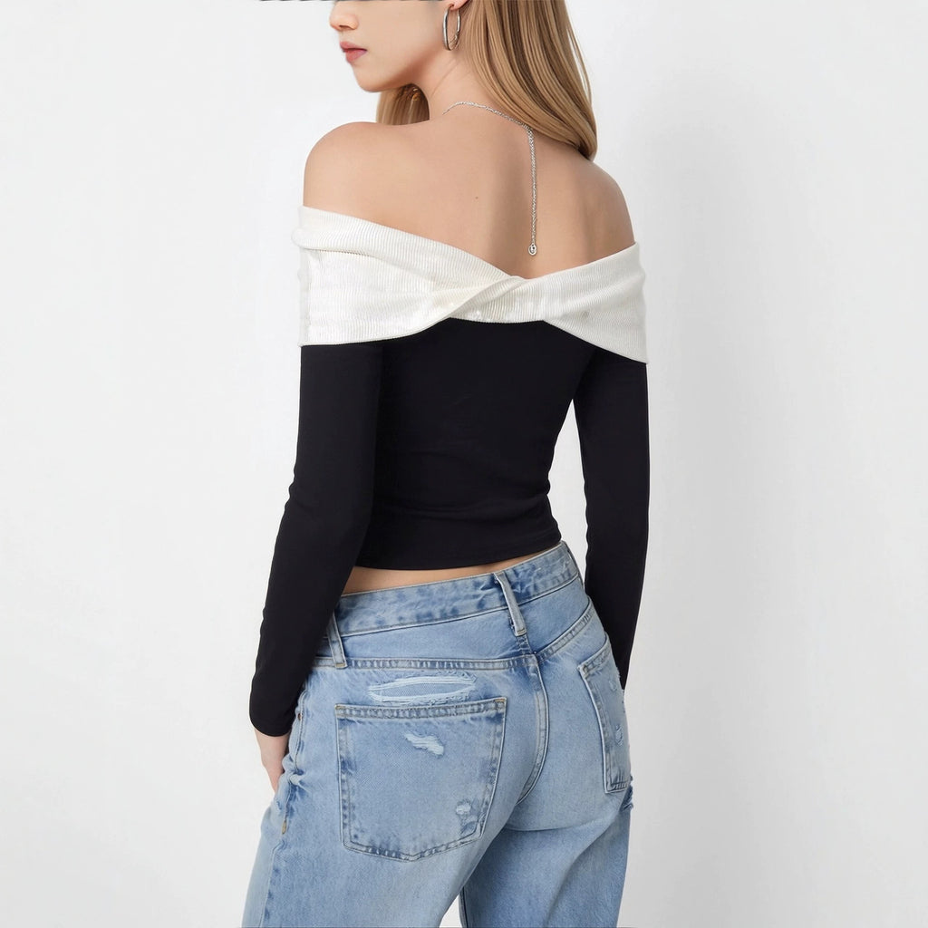 Women's Off-Shoulder Knit Top