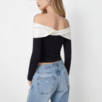 Women's Off-Shoulder Knit Top