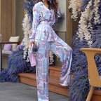 Printed Long-Sleeve Pajama Set