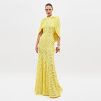 Women's Embroidered Sheer Halter Dress