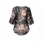 Women's Clothing Chiffon Sexy See Through Smock Top Chiffon Shirt