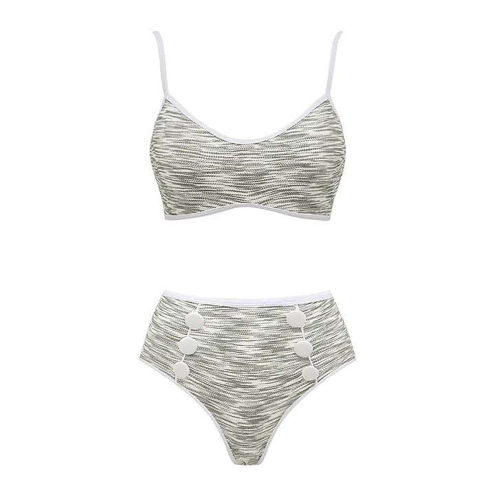 Gray Split Swimsuit