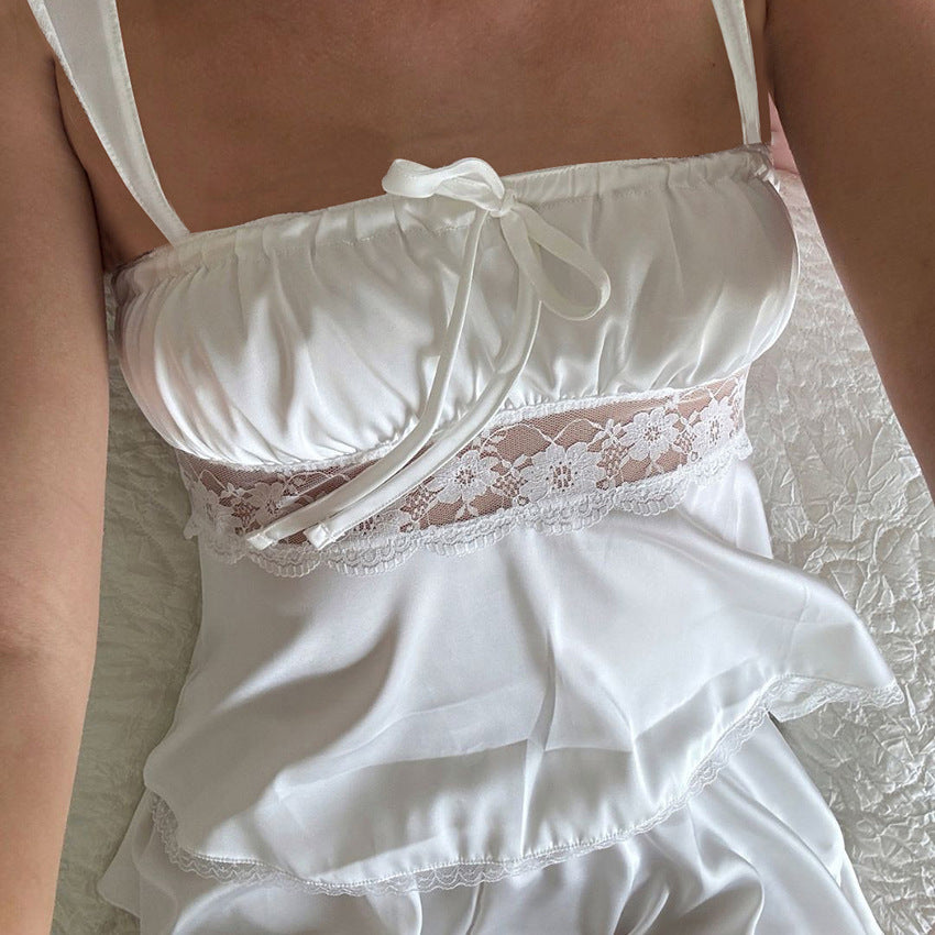 Women's Lace Strap Two-Piece Pajama Set