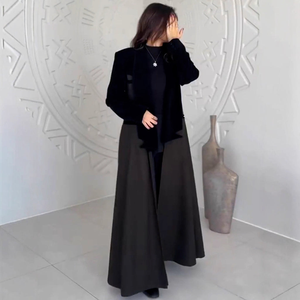 Patchwork Long Trench Coat