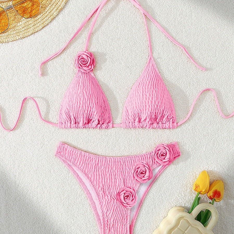 Bandage Split Bikini Swimwear