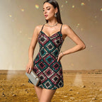 Women's Sequin Backless Party Dress