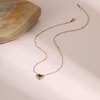 Natural Stone Heart Necklace
