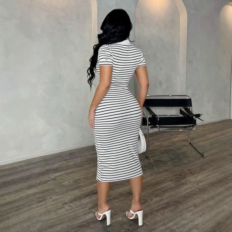 Women's Sheath Striped Dress