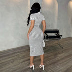 Women's Sheath Striped Dress