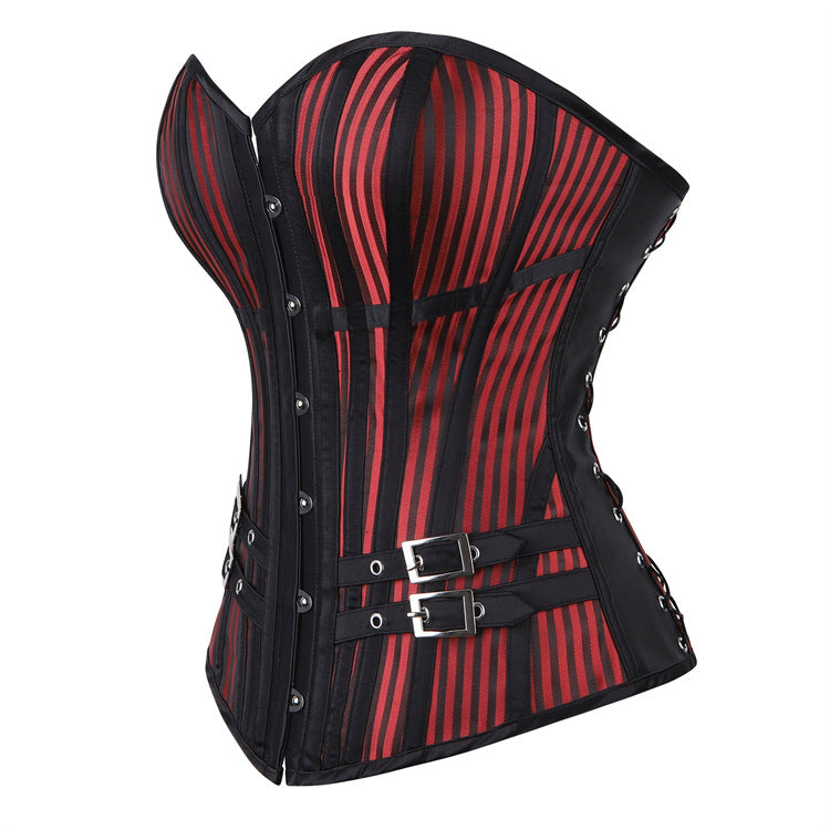 's Gothic Court Dark Red Body Shaping Halloween Top
