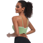 Women's Cross-Strap Push-Up Yoga Bra