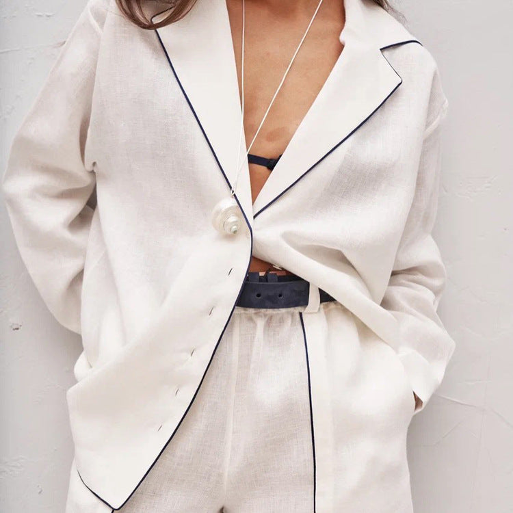 Women Clothing Shirt Casual Simple Polo Collar Long Sleeve