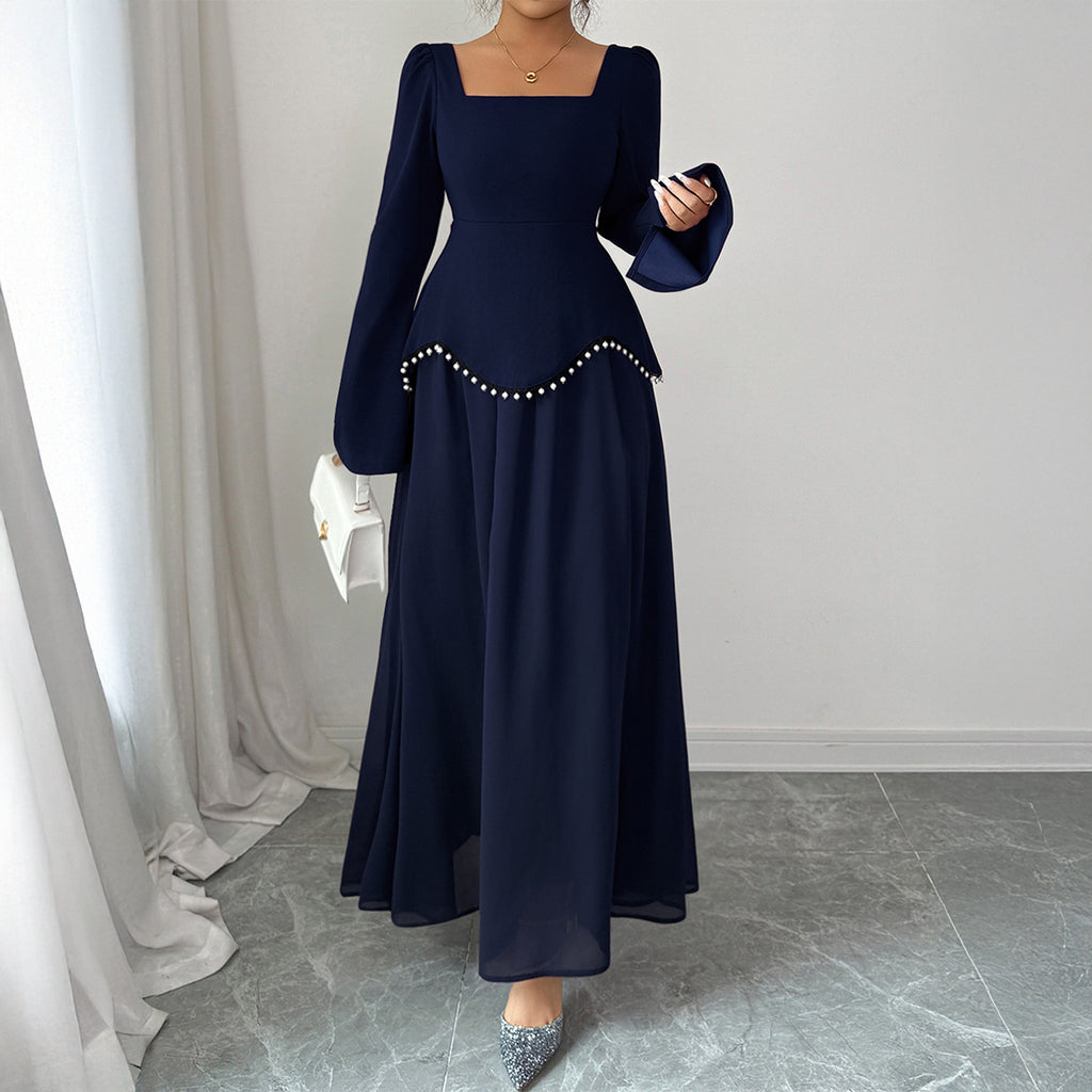 Evening Elegant Long-Sleeve Long Dress