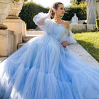 Off-Shoulder Ruffle Tiered A-Line Maxi Dress
