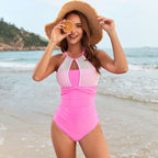 Color Matching One-piece Swimwear