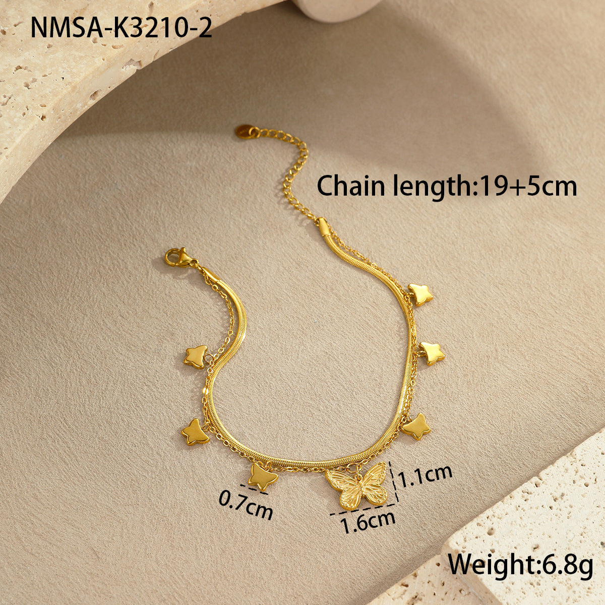Gold Butterfly Anklet
