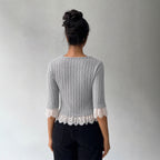 Women's Lace Patchwork Knit Top