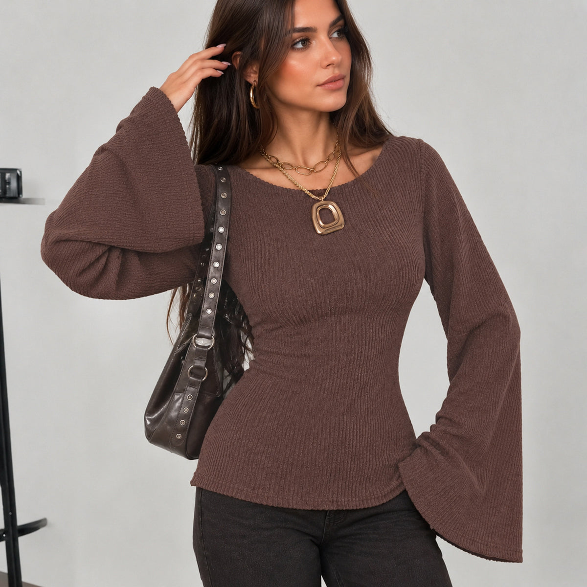 Women's Bell Sleeve Knit Sweater