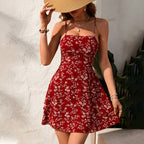 Women’s Floral Backless Strap Dress