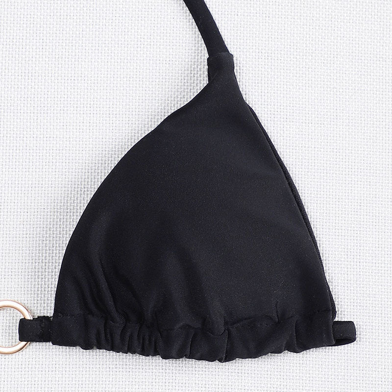 Solid Color Bikini Swimwear