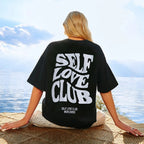 Women's Fast Casual Black T Shirt Simple Round Neck Short Sleeve Women Top Loose Printed