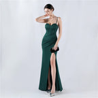 Women's Boning Corset Waist Trimming Lace Up Satin Annual Shapewear