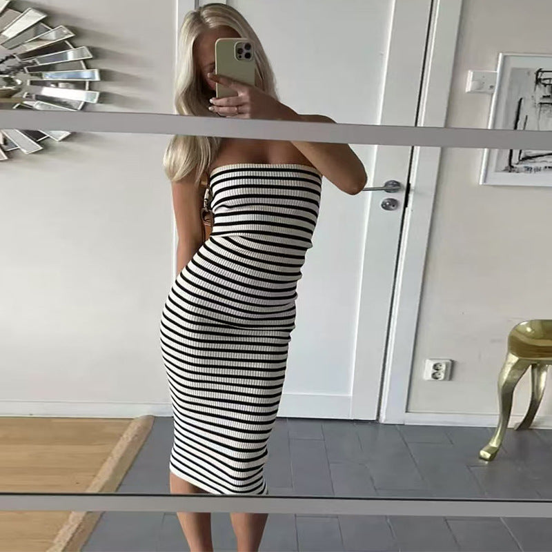 Women's Striped Knit Dress