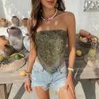 Women's Paisley Strapless Tube Top