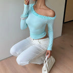 Women's One-Shoulder Cutout Top