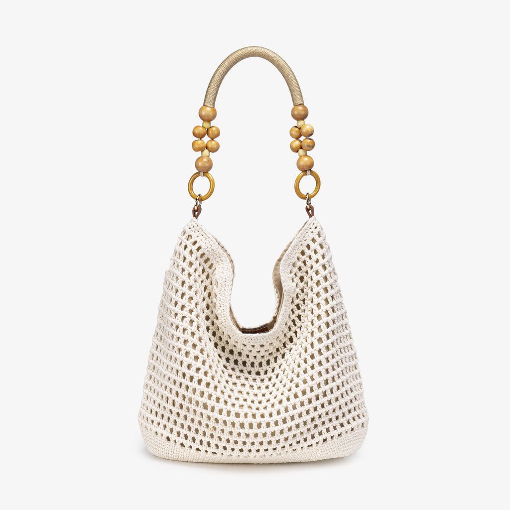Women's Hand-Crocheted Woven Tote Bag