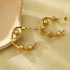 Personalized Geometric Abstract C Shaped Earrings