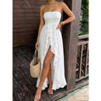 Women's Asymmetric Ruffle Midi Dress