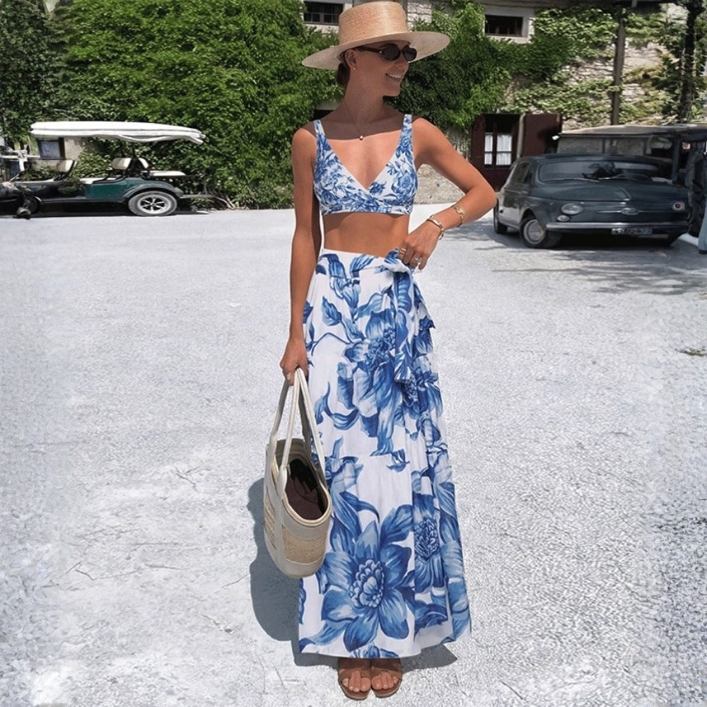 Bikini Blue One-piece Swimwear