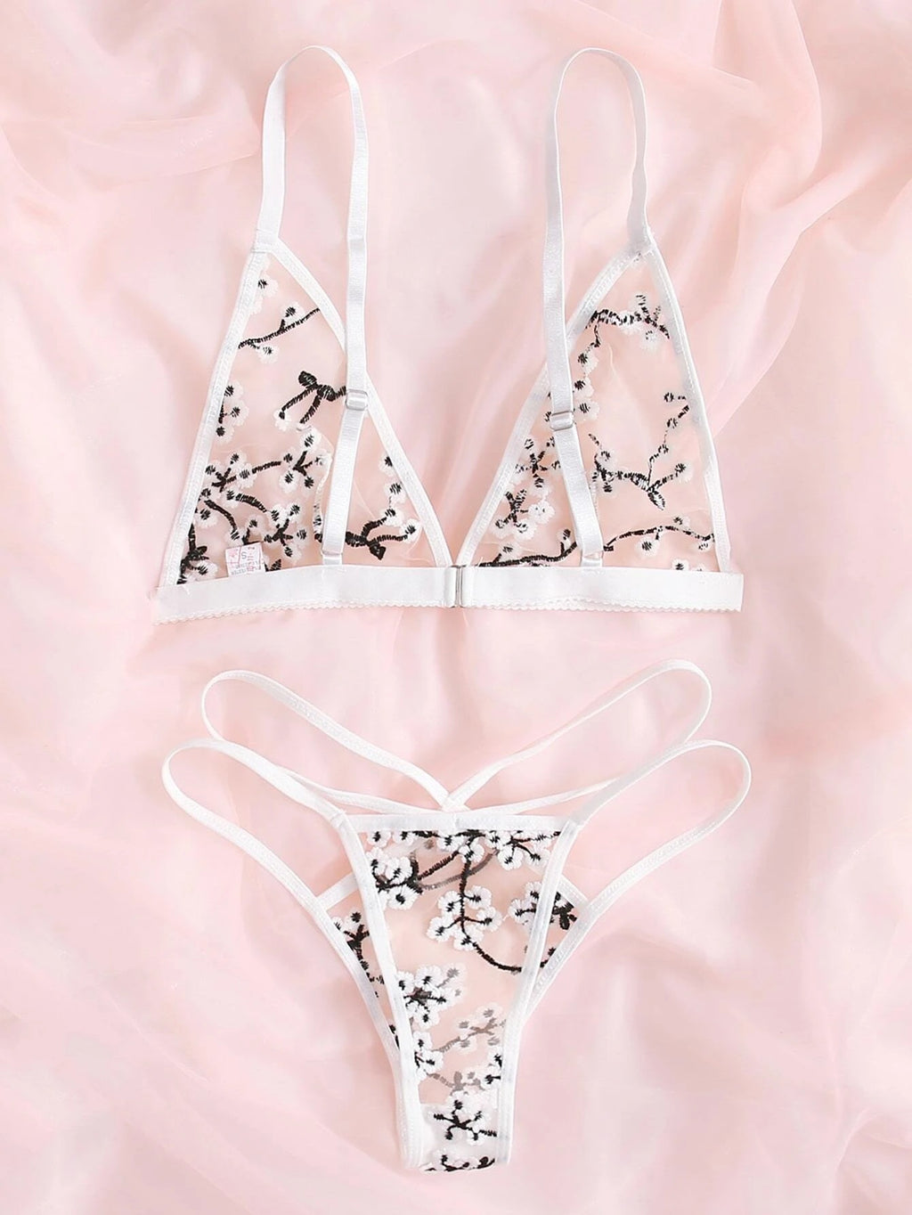 Embroidered Pattern Bra Lingerie