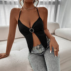 Women's Women's Halterneck T Shirt Backless Top