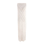 Cream chevron knit maxi dress, sleeveless V-neck and long flowing hem