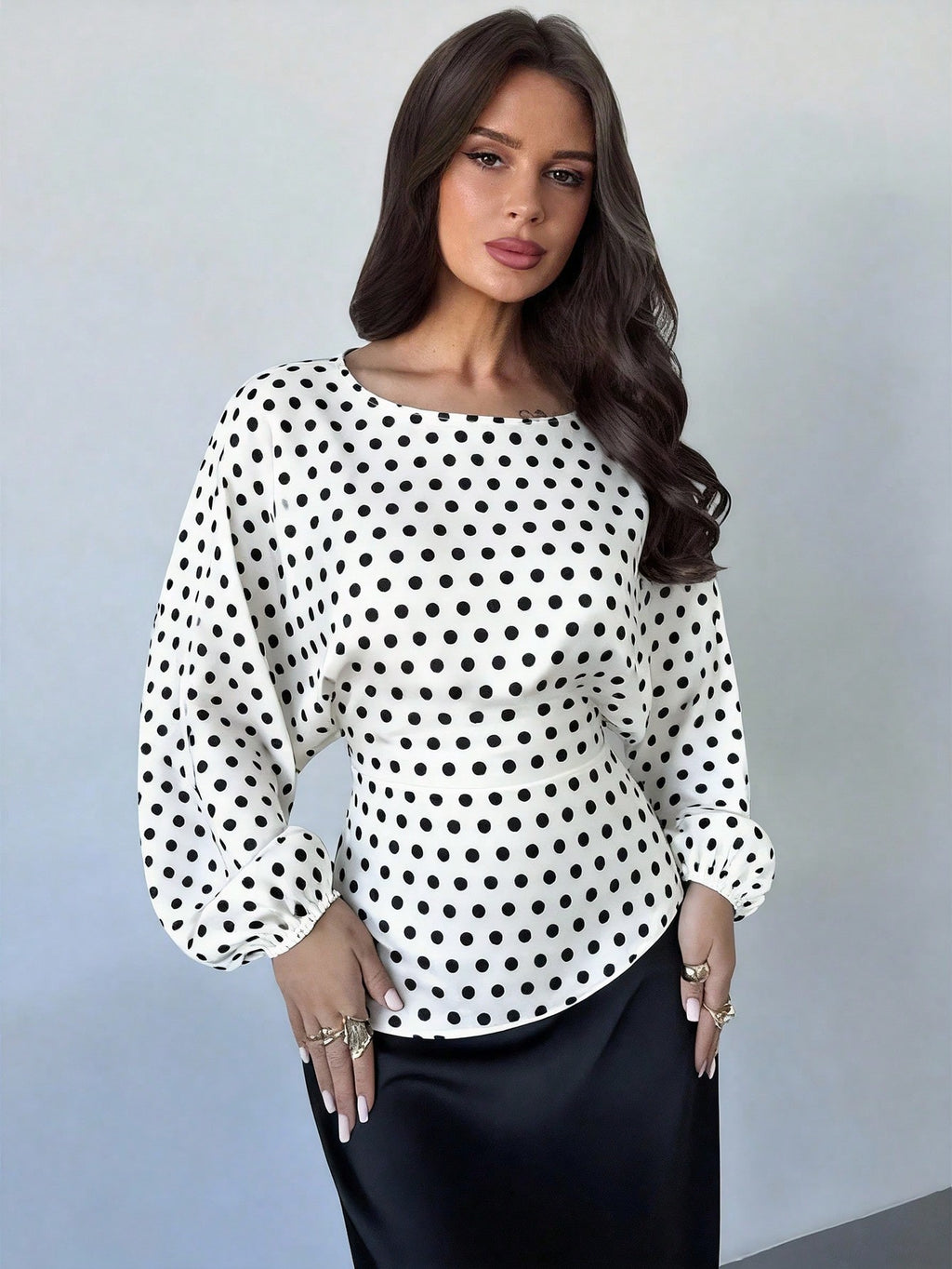 White Polka Dot