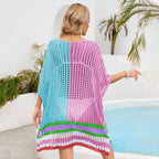 Patchwork Cutout Cover Up Swimwear