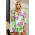 Women's Polo-Collar Two-Piece Set