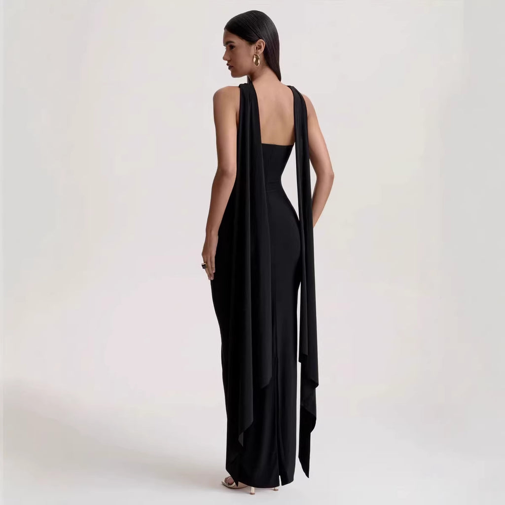 Women's Backless Halter Dress